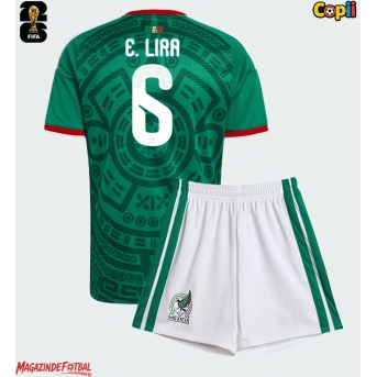 Mexic Erik Lira #6 Echipament de Fotbal Replică Mondial 2026 Copii Acasa (+ Șorturi)